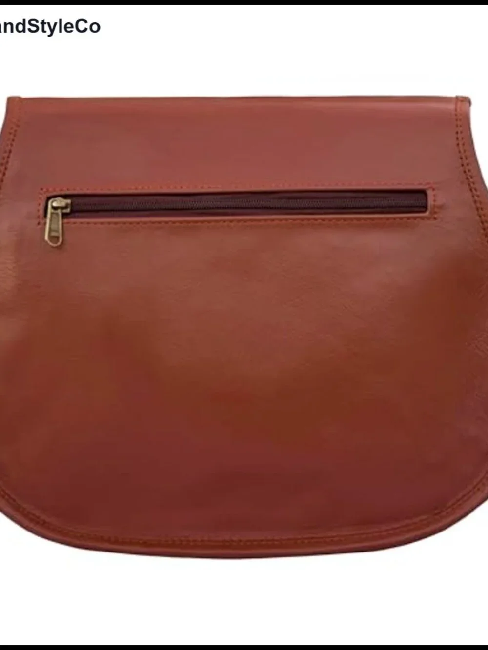 Vintage Full-Grain Goat Leather Crossbody Bag with Adjustable Strap